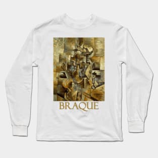 Violin and Candlestick (1910) by Georges Braque Long Sleeve T-Shirt